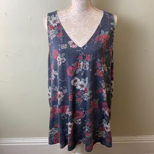 3 for $20-EUC 3x torrid Floral Tank with Split Back